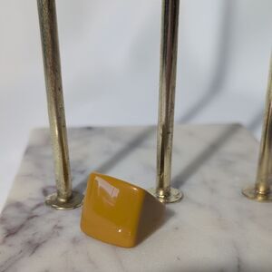Mustard Yellow Square Ring